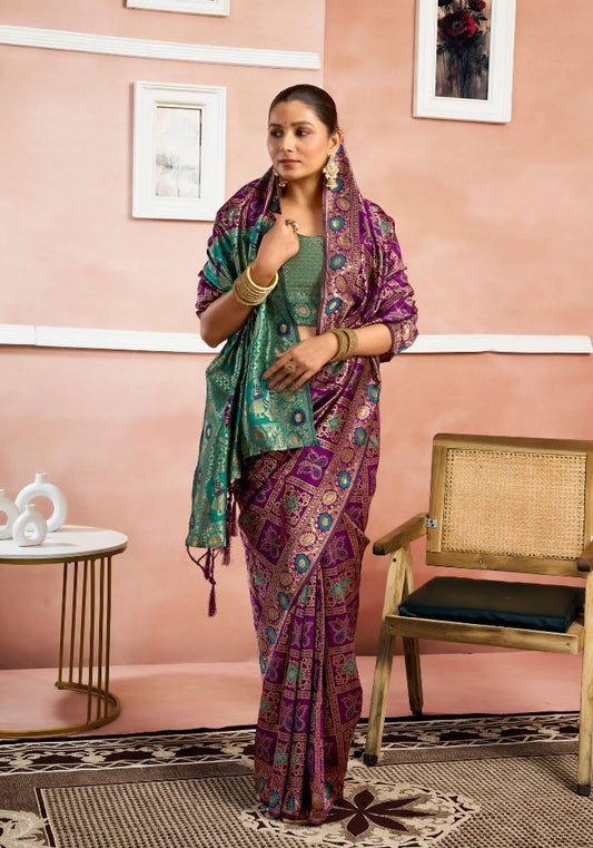 Anupama Bandhej Silk Saree