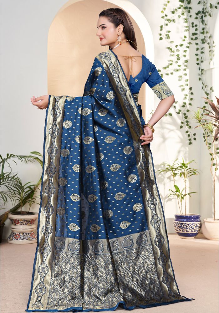 Yashika Morepeach Banarasi Silk Saree