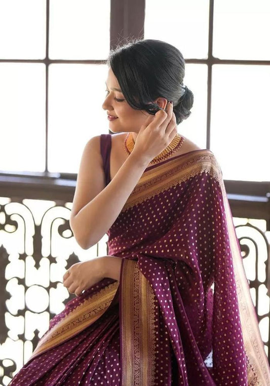 Wedding Wear Traditional Banarasi Soft Silk Saree