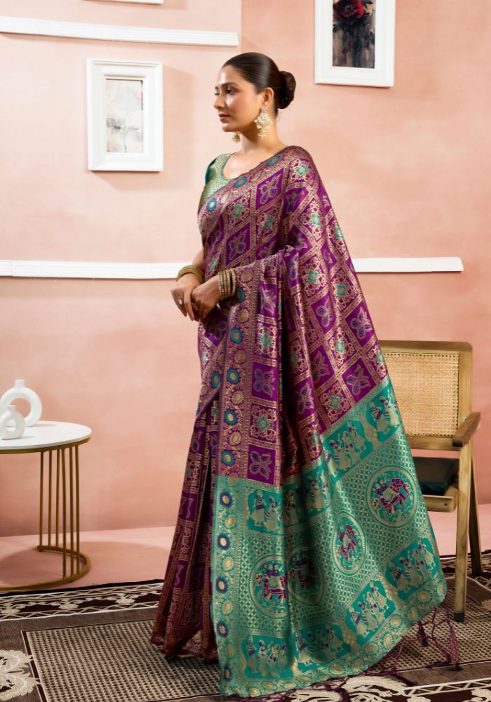 Anupama Bandhej Silk Saree