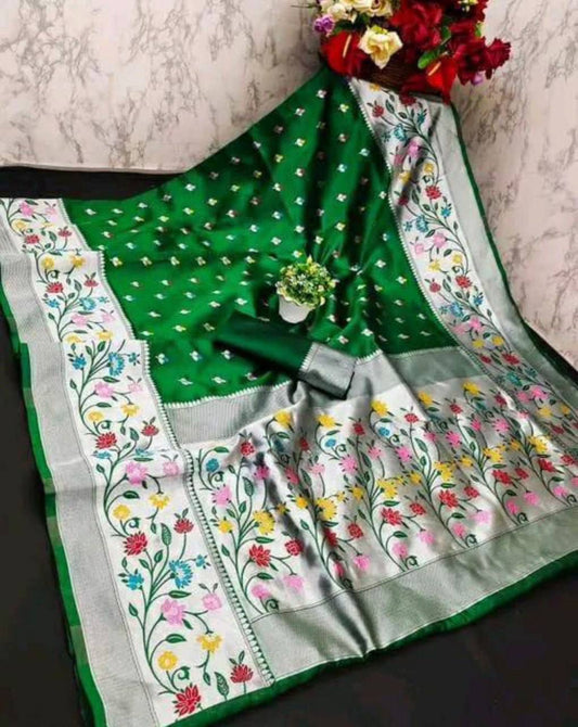 Aanya Green Paithni Silk Saree