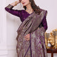 Chandrika Wine Banarasi Silk Saree