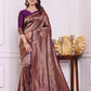 Aarohi Wine Banarasi Silk Saree