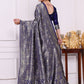 Chandrika N.blue Banarasi Silk Saree