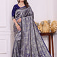 Chandrika N.blue Banarasi Silk Saree