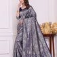 Chandrika N.blue Banarasi Silk Saree
