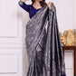 Chandrika N.blue Banarasi Silk Saree