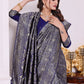 Chandrika N.blue Banarasi Silk Saree