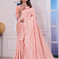 Zarika Peach Banarasi silk saree