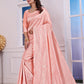 Zarika Peach Banarasi silk saree