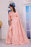Zarika Peach Banarasi silk saree