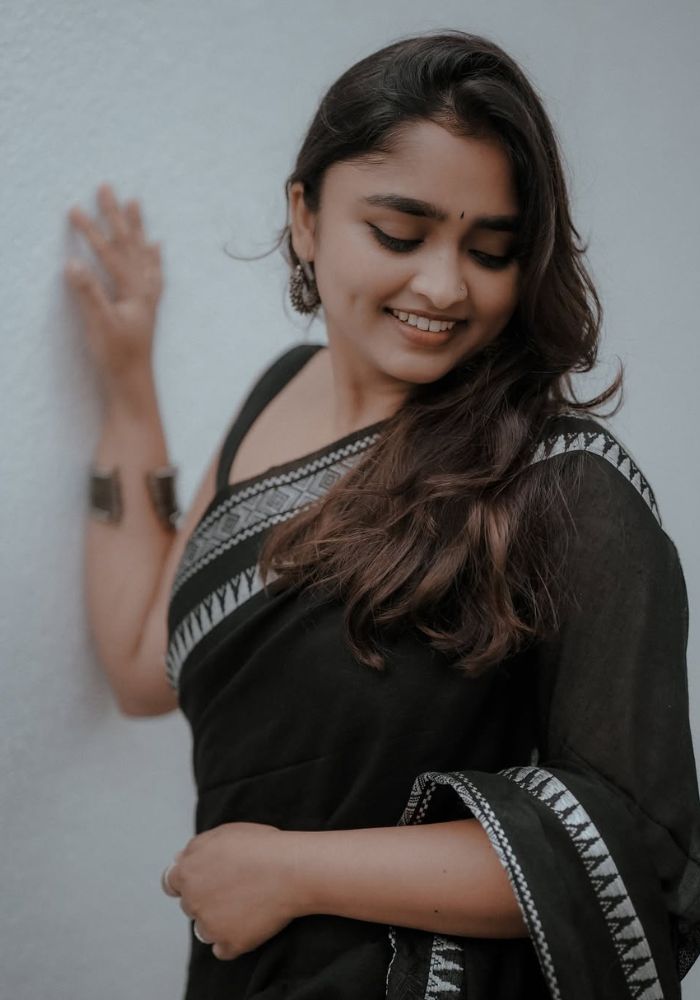 Grace Noir: Black Cotton Silk Saree with Subtle Blouse Companion