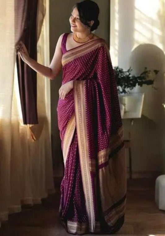 Wedding Wear Traditional Banarasi Soft Silk Saree