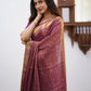 Sharini – Traditional Purple Soft Silk Saree with Refined Weaves