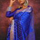 Suhani R.blue Banarasi Silk Saree
