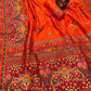 Incredible Orange Pashmina Saree With Arresting Blouse Piece