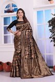 Antara Black Banarasi Silk Saree