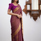 Sharini – Traditional Purple Soft Silk Saree with Refined Weaves