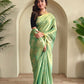 Varnika – Pista Banarasi Soft Tissue Silk Saree of Subtle Charm