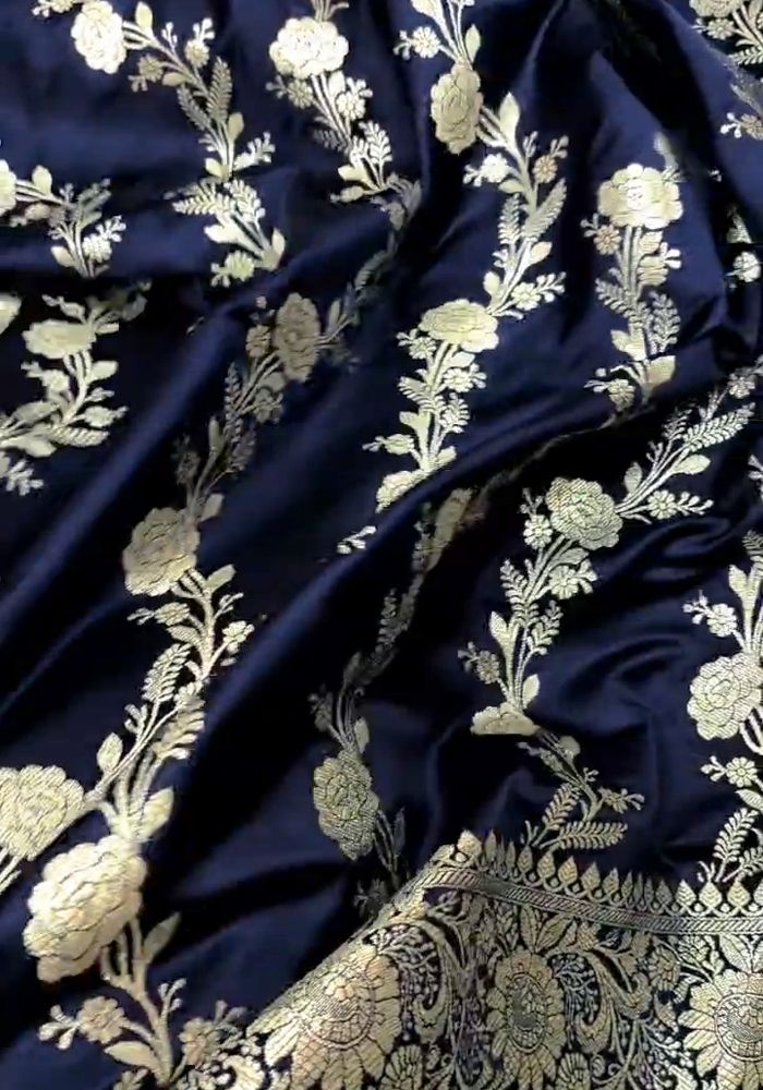Sharvitha – Deep Blue Soft Silk Saree With Zari Work
