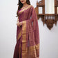 Sharini – Traditional Purple Soft Silk Saree with Refined Weaves