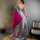 Efflorescence Purple Paithani Silk Saree With Classic Blouse Piece