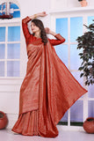 Aarohi Red Banarasi Silk Saree