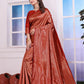 Aarohi Red Banarasi Silk Saree