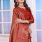 Aarohi Red Banarasi Silk Saree