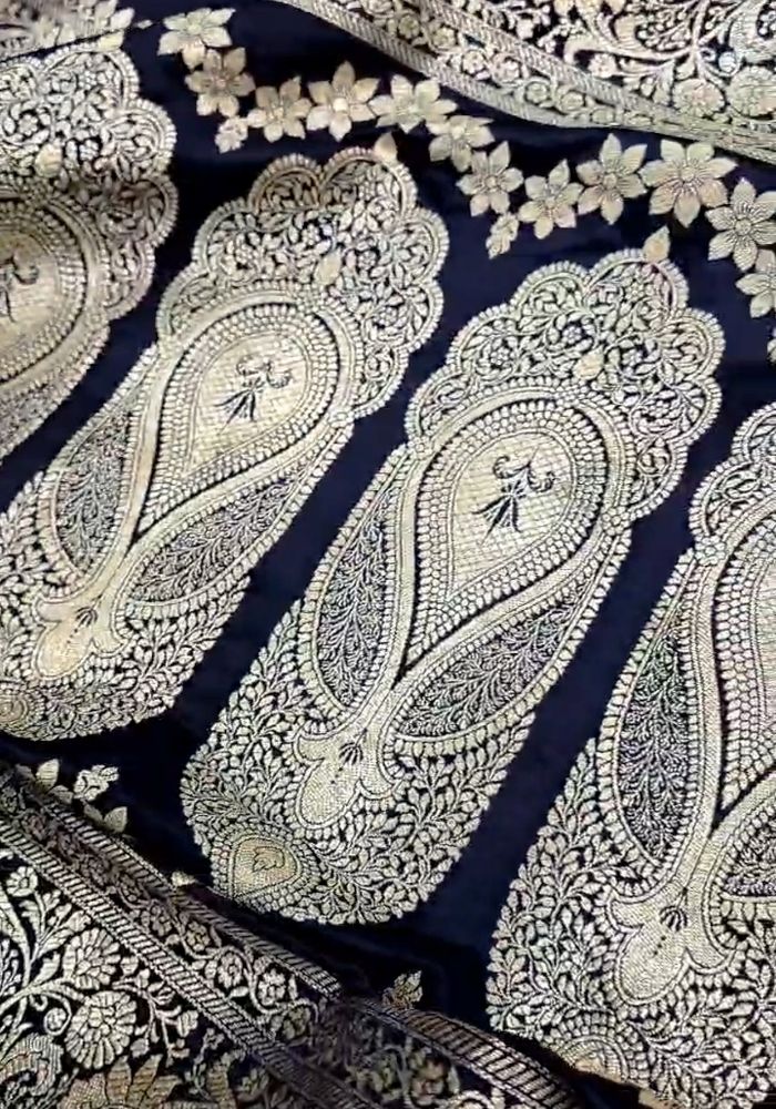 Sharvitha – Deep Blue Soft Silk Saree With Zari Work