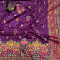 Exceptional Purple Pashmina Saree With Gratifying Blouse Piece