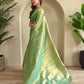 Varnika – Pista Banarasi Soft Tissue Silk Saree of Subtle Charm