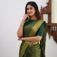 Sharini – Traditional Green Soft Silk Saree with Refined Weaves