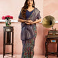 Srivalli N.blue Digital Silk saree