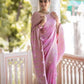 Anarkali Pink banarasi silk saree