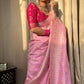 Tisha Pink Banarasi Silk Saree