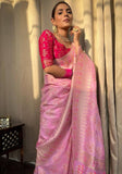 Tisha Pink Banarasi Silk Saree