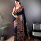 Ishani Black Nylon Silk Saree