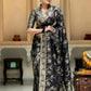 Anarkali Black banarasi silk saree