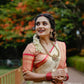 Beige Soft Silk Saree With Snappy Blouse Piece