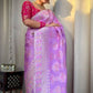 Tisha Lavender Banarasi Silk Saree