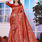 Antara Red Banarasi Silk Saree