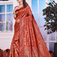 Antara Red Banarasi Silk Saree