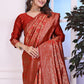 Antara Red Banarasi Silk Saree