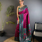 Efflorescence Purple Paithani Silk Saree With Classic Blouse Piece