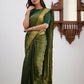 Sharini – Traditional Green Soft Silk Saree with Refined Weaves