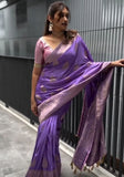 Yamika  Lavender Banarasi Silk Saree
