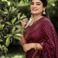 Charulata – Deep Maroon Banarasi Soft Silk Saree with Royal Charm