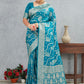 Sita Teal Blue Banarasi Soft Silk Saree