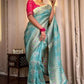 Tisha Sky Blue Banarasi Silk Saree